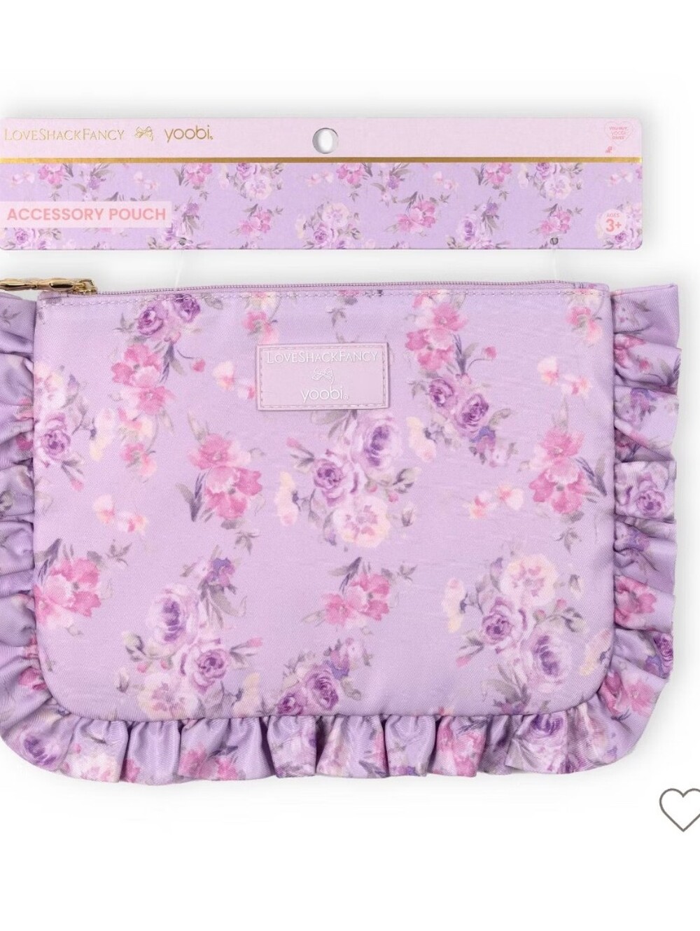LoveShackFancy × Target Yoobi Happy Thoughts Flat Zip Pencil Case Hibiscus